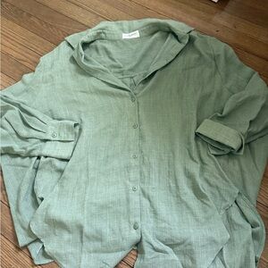 CJLA Sage Green Button-Up Shirt